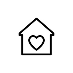 House icon on white isolated background, vector illustration