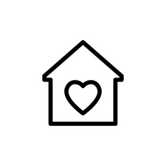 House icon on white isolated background, vector illustration