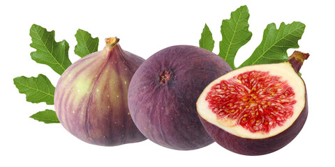 purple figs isolated on a white background