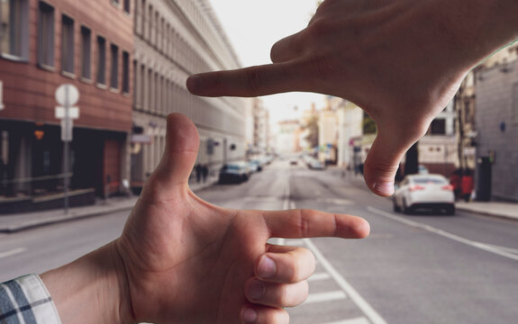 hands making a square frame, camera sign gesture