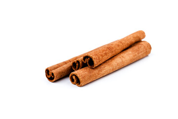 Cinnamon sticks, isolated on white background