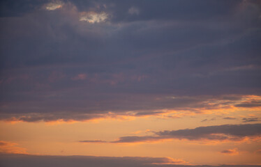 Fototapeta na wymiar clouds in the sky at sunset 