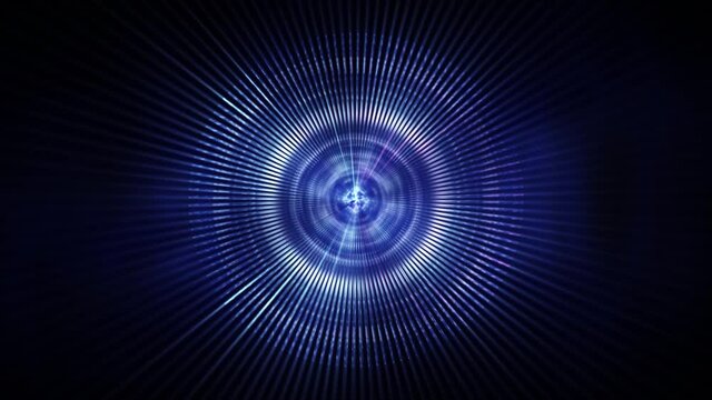 Abstract background 3D animation shiny blue futuristic round geometry object transforms in space, loop. Great for scientific, technological, industrial, futuristic, sci-fi illustrations, etc.