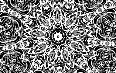 Abstract kaleidoscope background. Unique mandala design