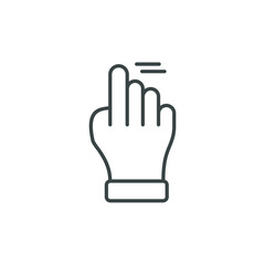 Fototapeta na wymiar hand gesture simple icon