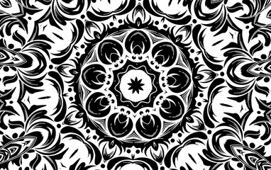 Abstract kaleidoscope background. Unique mandala design