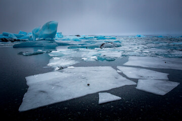 Glacier blue lagoon Jokulsarlon in Iceland