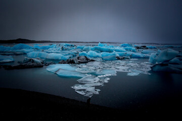 Glacier blue lagoon Jokulsarlon in Iceland