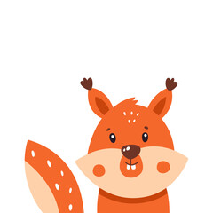 Squirrel icon. Vector illustration isolated on white background