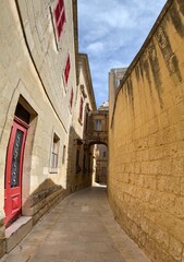 narrow street in the town