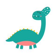 Cute dinosaur drawn as vector for kids fashion