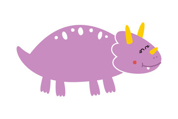 Cute dinosaur drawn as vector for kids fashion