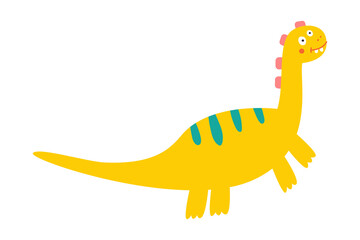 Cute dinosaur drawn as vector for kids fashion