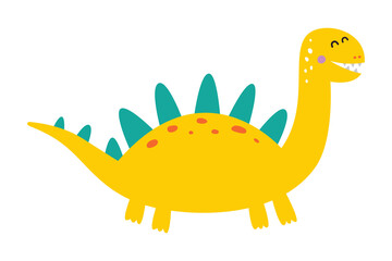 Cute dinosaur drawn as vector for kids fashion