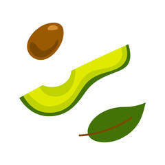 Avocado icon. Flat illustration of avocado vector icon isolated on white background