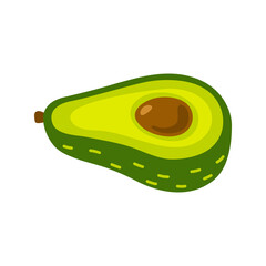Avocado icon. Flat illustration of avocado vector icon isolated on white background