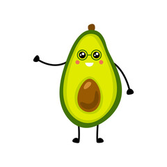 Avocado icon. Flat illustration of avocado vector icon isolated on white background