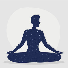 woman lotus pose silhouette