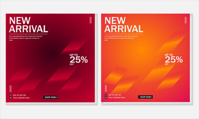 New arrival watch social media post template design. 