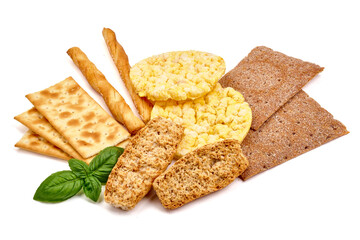 Cereal products, isolated on white background. High resolution image.
