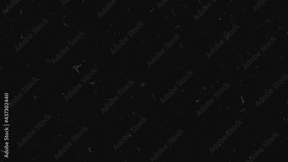 Poster retro film with scratches. animation. black background with effect of scratches and dust particles i