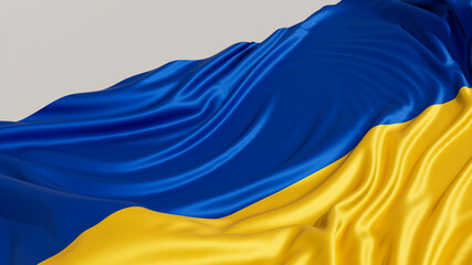 Flag of Ukraine on a White surface. Euro 2020 Soccer Wallpaper.