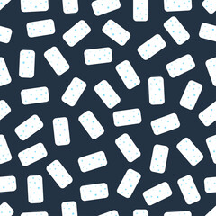 seamless pattern with cartoon chewing gum, vector illustration