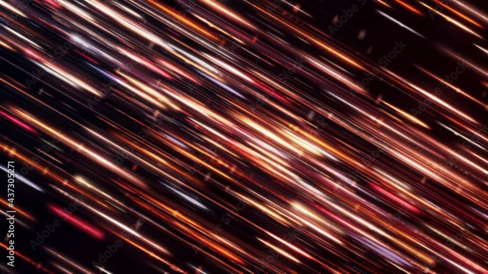 Poster moving flow of colored lines. animation. beautiful cosmic stream of energy glowing lines. magical st