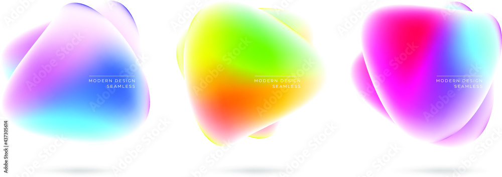 Poster abstract seamless glowing fluid style modern design elements vector. new colorful design elements ep