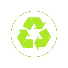 Mobius loop or recycling symbol with arrows. Vector illustration.