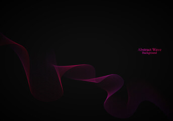 Gradient wave lines background. Vector illustration.