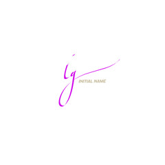 ig handwritten logo for identity