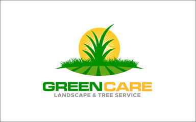 Illustration vector graphic of lawn care, landscape, grass concept logo design template-10