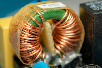 Large Power Transformer Coil on a PCB