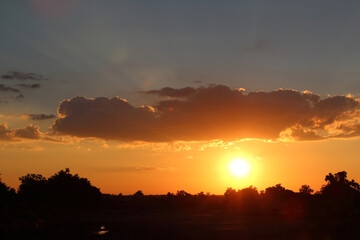 Sonnenuntergang Krüger Park Südafrika / Sundown Kruger Park South Africa /