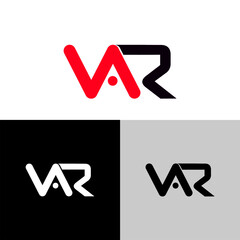 VAR Logo Letter With Purple And Pink Color Element