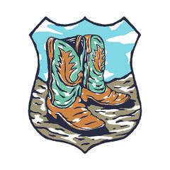 Cowboy boots illustration