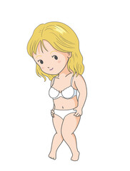 セクシーな下着姿の女性