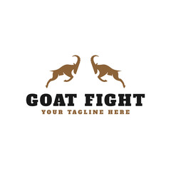 goat fight logo design is good for logo template