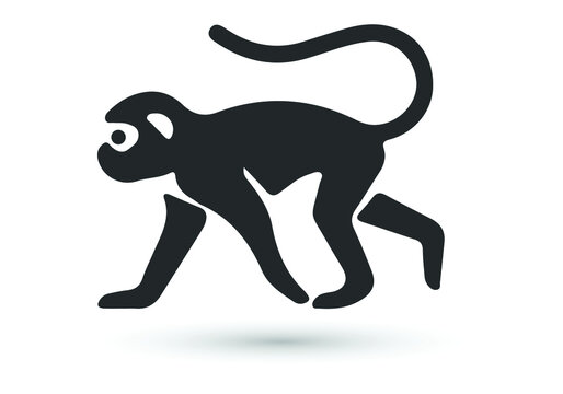 Monkey Vector Flat Icon. Isolated Monkey Emoji Illustration