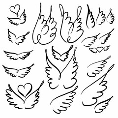 Wings drawing hand