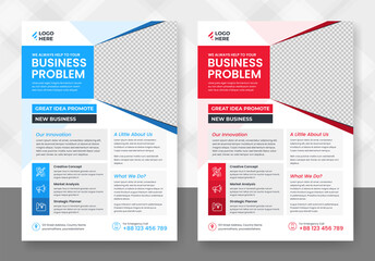 Corporate business flyer template design set and fully Editable.