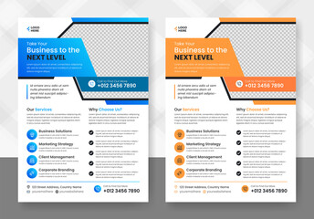 Corporate business flyer template design set and fully Editable.
