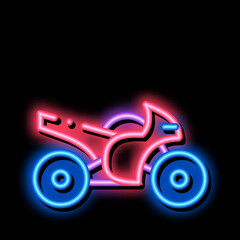 Motorcycle neon light sign vector. Glowing bright icon Motorcycle sign. transparent symbol illustration