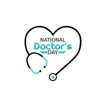 vector graphic of national doctor's day good for national doctor's day celebration. flat design. flyer design.flat illustration.
