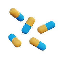 pills isolated on white