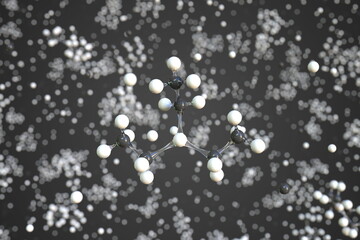 Triethylaluminium molecule, conceptual molecular model. Chemical 3d rendering