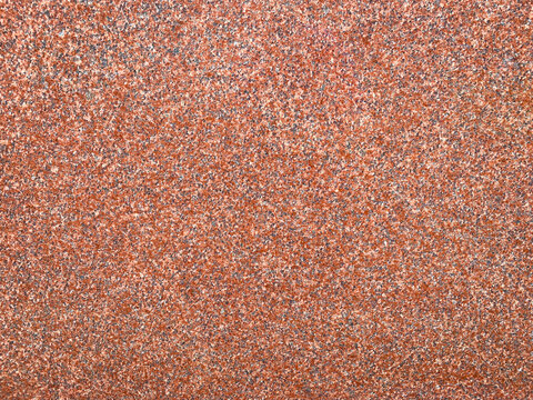 Red Crushed Pebble Rock Stone Mix Set As Garden Path Sidewalk Roadway Drive In A Closeup Overhead View