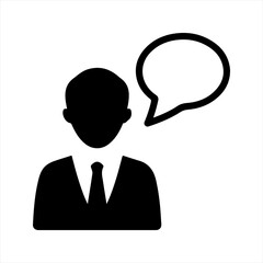 Conversation icon. Vector and glyph