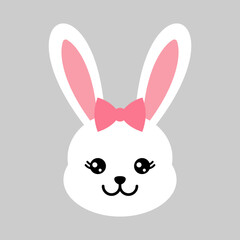 Vector Cute Female Rabit Illustration